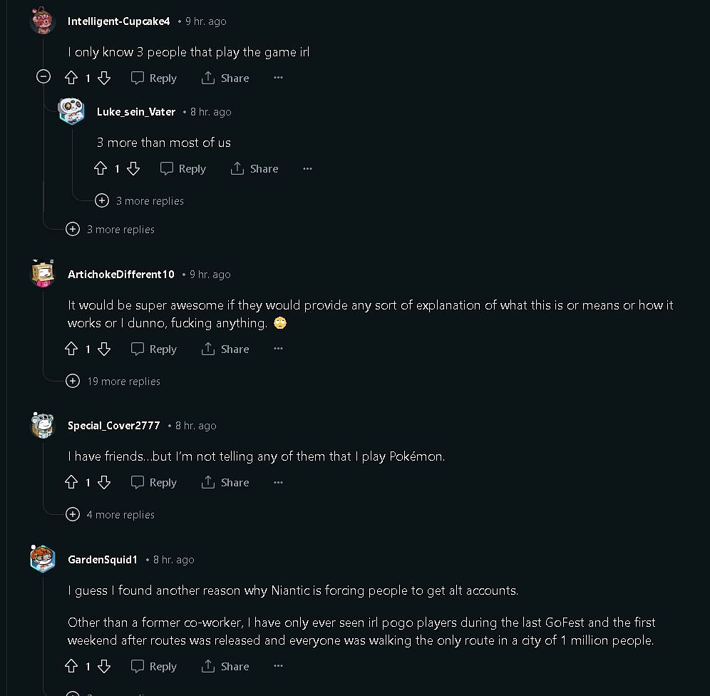 Various comments made on u/Bitter_Pea_4047's original post (Image via Reddit)